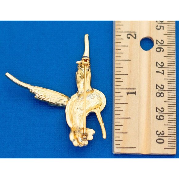 Vintage Hummingbird Brooch by Roman - D25 - Picture 2 of 2